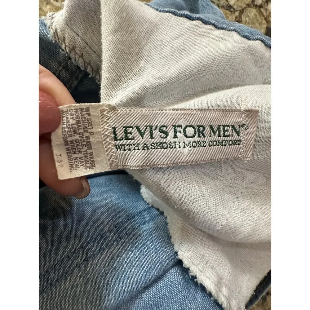 VINTAGE 70s Levi’s Orange Tab Bootcut Wide Leg Light Wash Denim Jeans Men 36x29